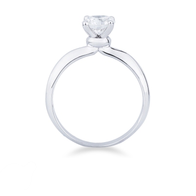 Solitaire 0,90 ct diamond ring white gold 18k