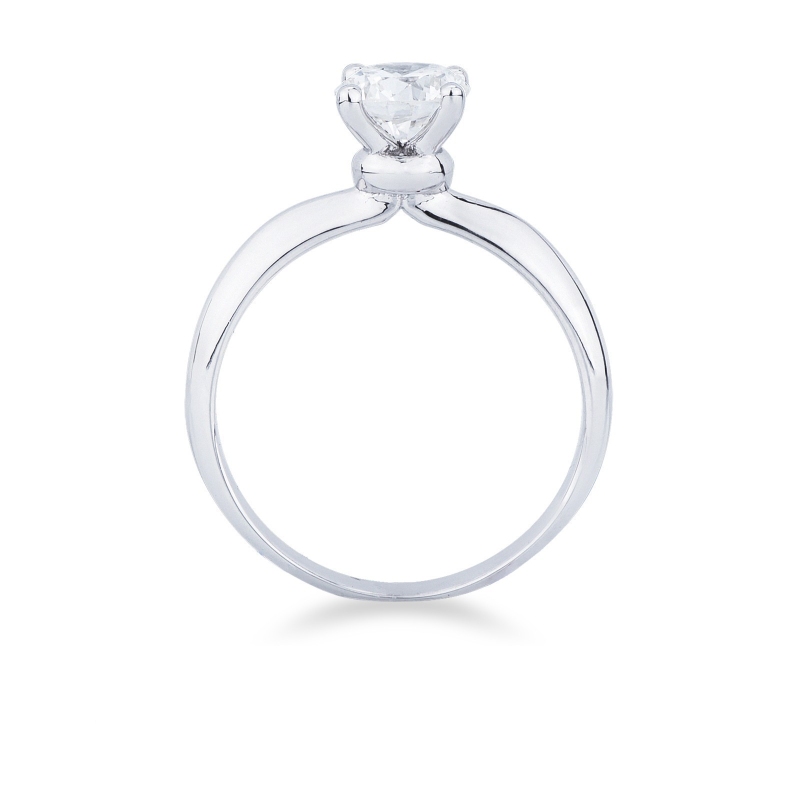 Solitaire ring with diamond and regular shank, 1.00 ct Solitaire ring with diamond and regular shank, 1.00 ct