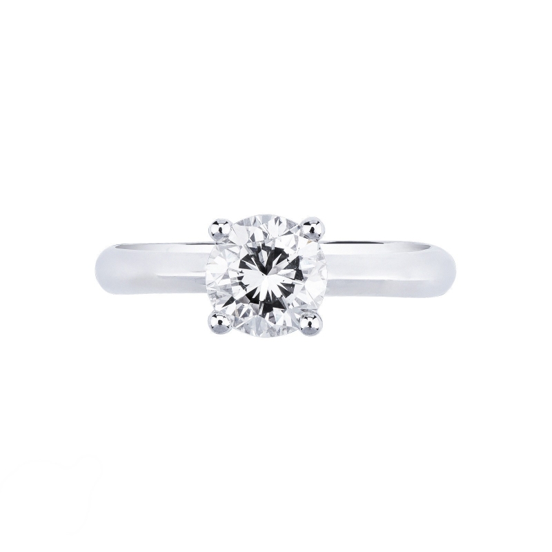 Solitaire ring with diamond and regular shank, 1.00 ct Solitaire ring with diamond and regular shank, 1.00 ct