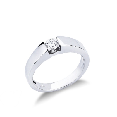 Solitaire tension setting 0.30ct diamond ring 