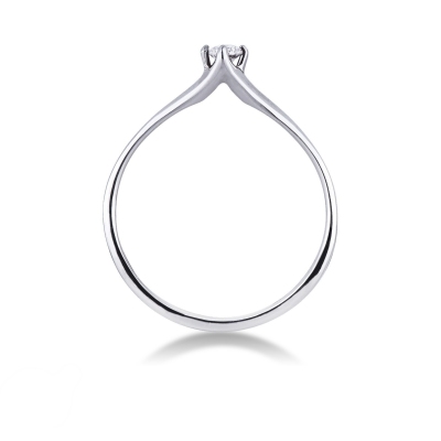 Rhombus diamond solitaire ring 0,10ct 