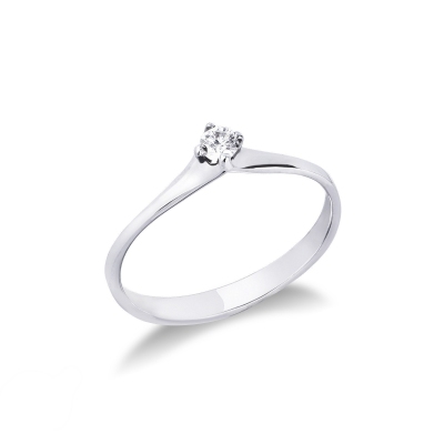 Rhombus diamond solitaire ring 0,10ct 