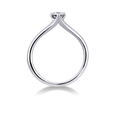 Solitaire ring white gold 18k with 0,30 ct diamond 