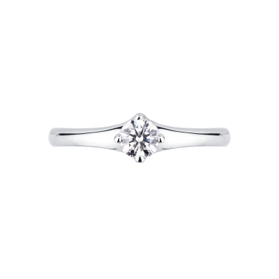 Solitaire ring white gold 18k with 0,30 ct diamond 