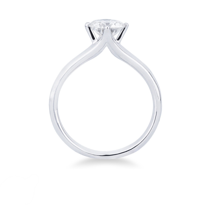 Solitaire ring white gold 18k with a 0,90 ct diamond  Solitaire ring white gold 18k with a 0,90 ct diamond