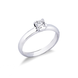 4 claw solitaire ring with a 0,20 ct diamond