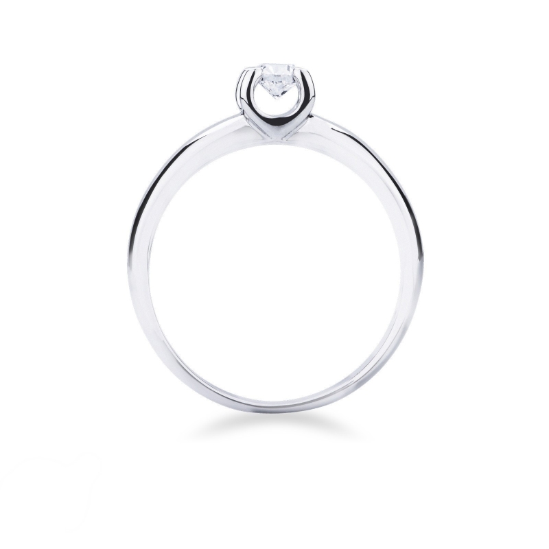 4 claw solitaire with a regular shank and a 0,25 ct diamond 