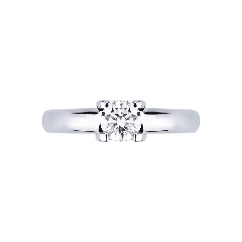 4 claw solitaire diamond ring 0,50 ct white gold 18k 4 claw solitaire diamond ring 0,50 ct white gold 18k
