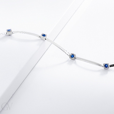 White gold 18k alternate bracelet with sapphires