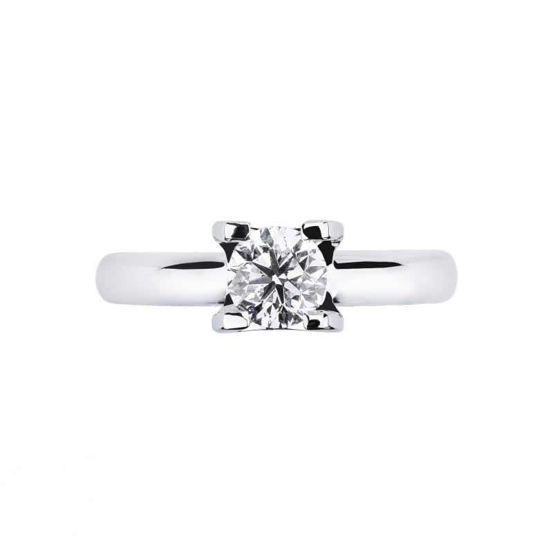 White gold 18k solitaire ring, 0.90 ct White gold 18k solitaire ring, 0.90 ct