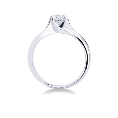 18k white gold 4 claw 0,70 ct solitaire diamond ring
