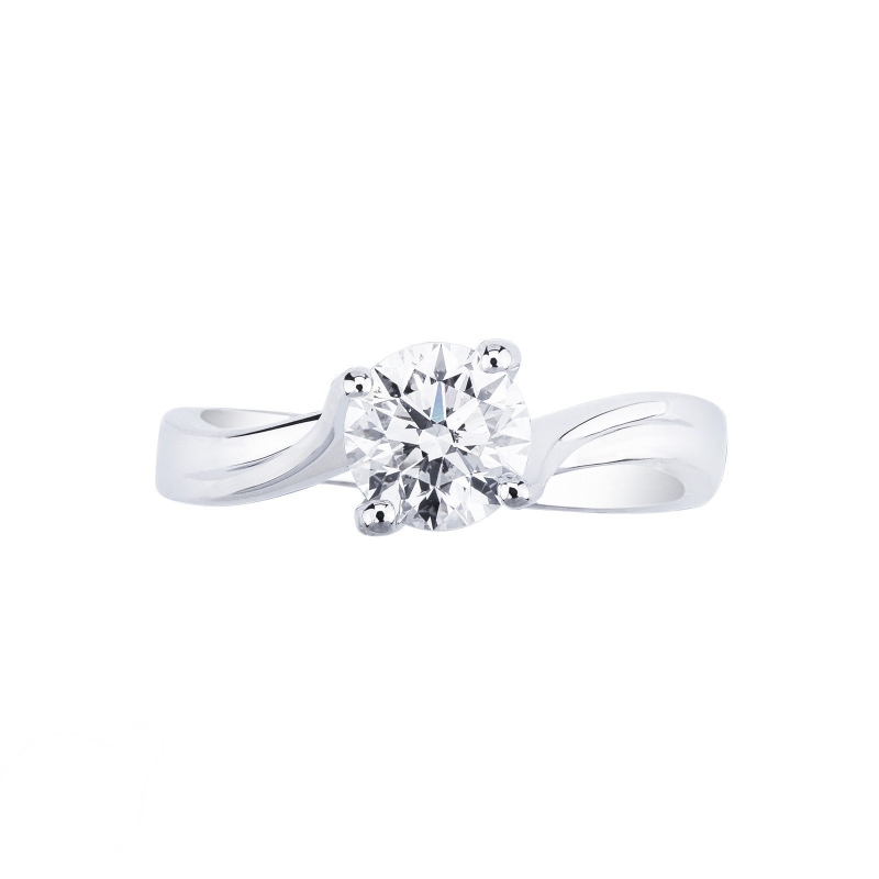 4 claw solitaire diamond ring 0,90 ct in white gold 18k 4 claw solitaire diamond ring 0,90 ct in white gold 18k