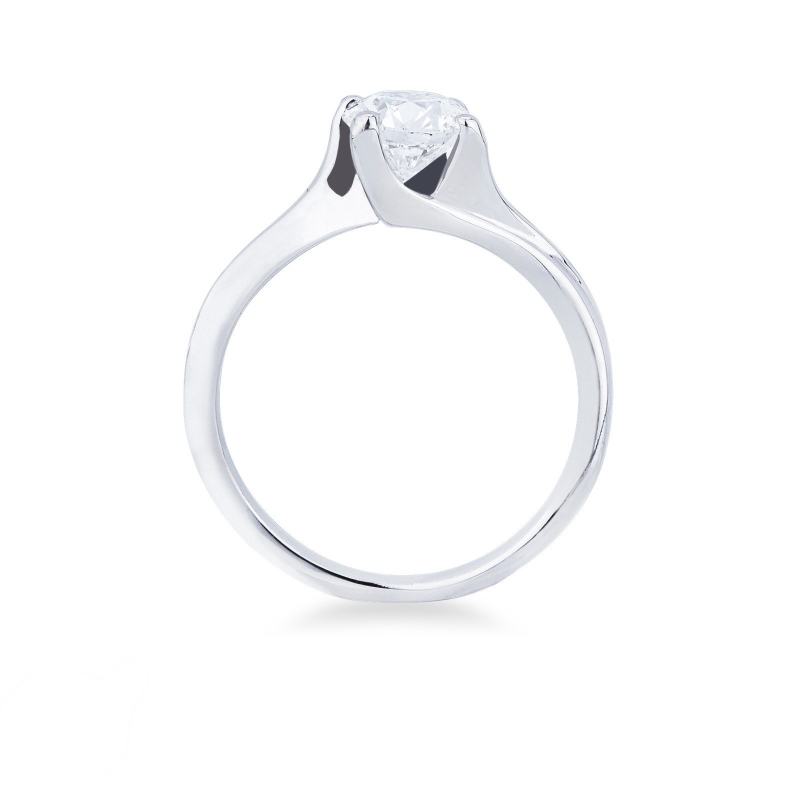 4 claw solitaire Valentino Model white gold 18k, 1.00 ct 4 claw solitaire Valentino Model white gold 18k, 1.00 ct