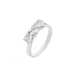 Trilogy Ring 18k White Gold with Diamonds 1,20 ct