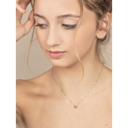 18k white gold necklace with star pendant and diamond 2