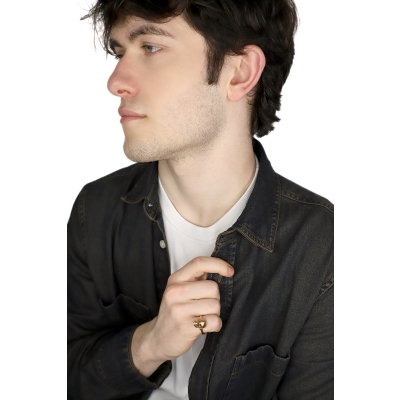 18k rose gold skull design ring with diamonds