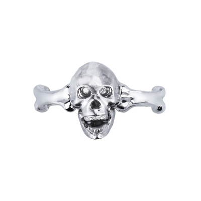750 white gold skull diamonds ring