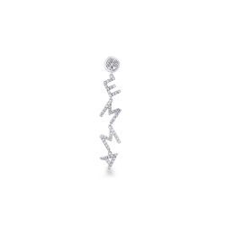 Name drop earrings EMMA white gold and diamonds
