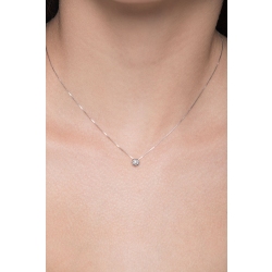 full bezel 18k white gold necklace with diamond 2