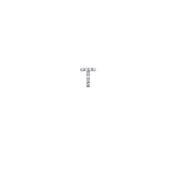 Letter earring T in white gold and diamonds