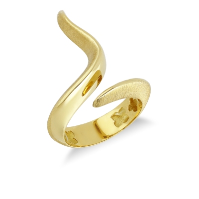 Snake ring in yellow gold 18k