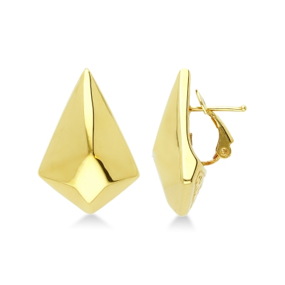 Geometric earrings in yellow gold 18k