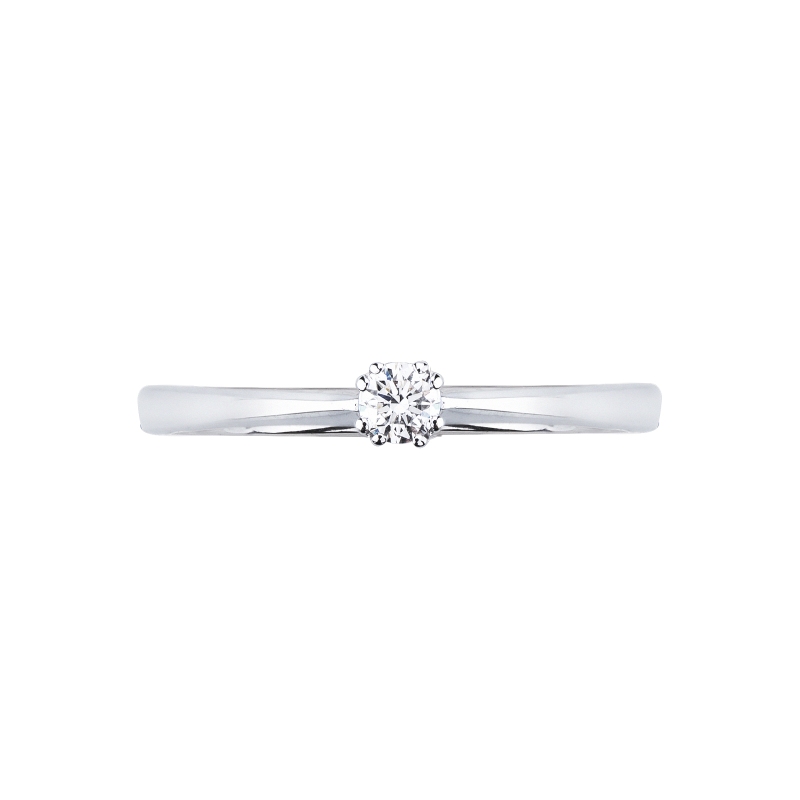 8 claw solitaire ring in white gold 18k with diamond, 0,10 ct 8 claw solitaire ring in white gold 18k with diamond, 0,10 ct
