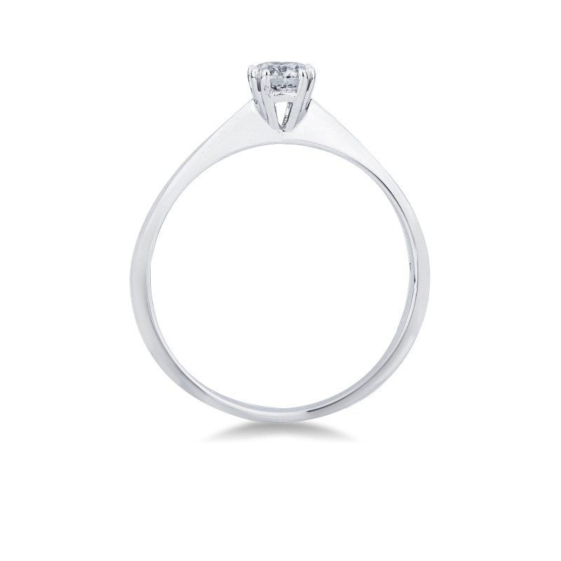 18k white gold 8 prong setting solitaire ring with diamond 0,30 ct 18k white gold 8 prong setting solitaire ring with diamond 0,30 ct