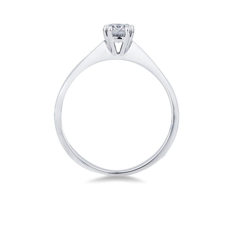 18k white gold solitaire ring with diamond 0,40 ct 18k white gold solitaire ring with diamond 0,40 ct