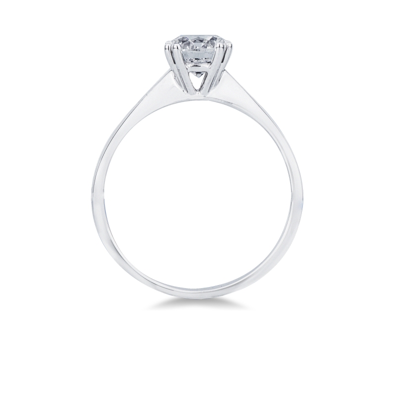 18k white gold solitaire ring with IGI diamond 1,00 ct 18k white gold solitaire ring with IGI diamond 1,00 ct