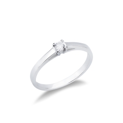 Solitaire diamond ring 0,10 ct