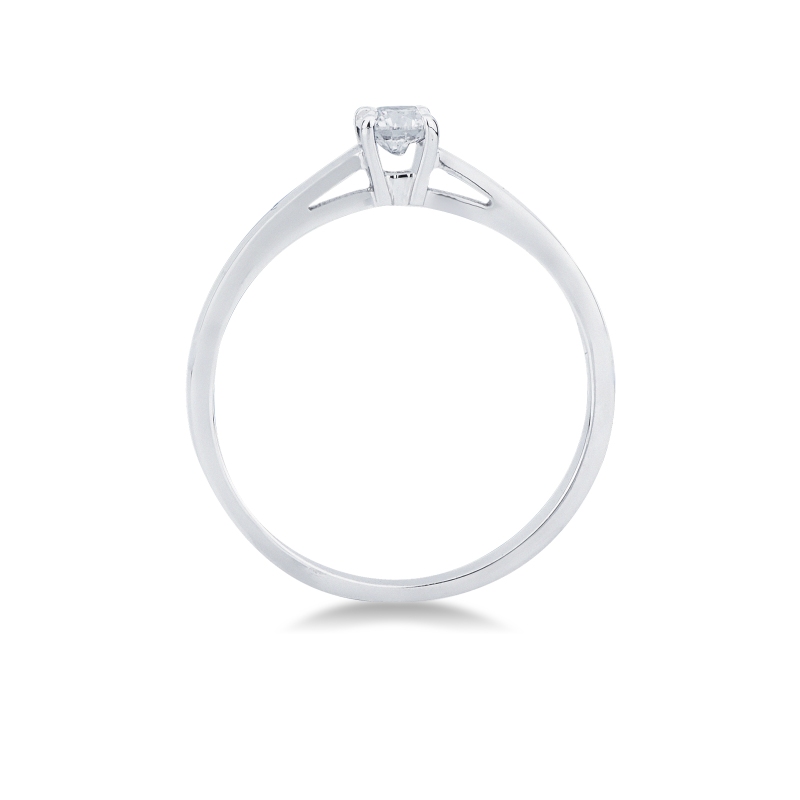 18k white gold solitaire diamond ring, 0.20 ct