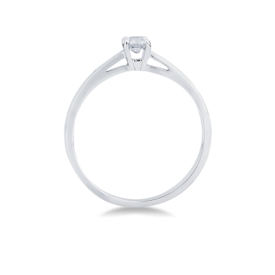 18k white gold solitaire diamond ring, 0.20 ct