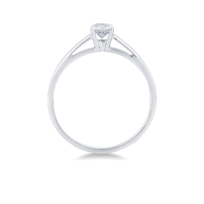 18k white gold solitaire ring 0.30 ct diamond