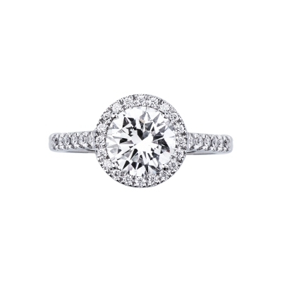 Ring with diamond 2.00ct IGI in white gold 18k