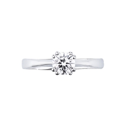 Solitaire ring in white gold 18k 8 prong setting with diamond 0,70 ct 2