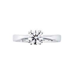 Solitaire ring in white gold 18k with diamond, 0,90 ct 2