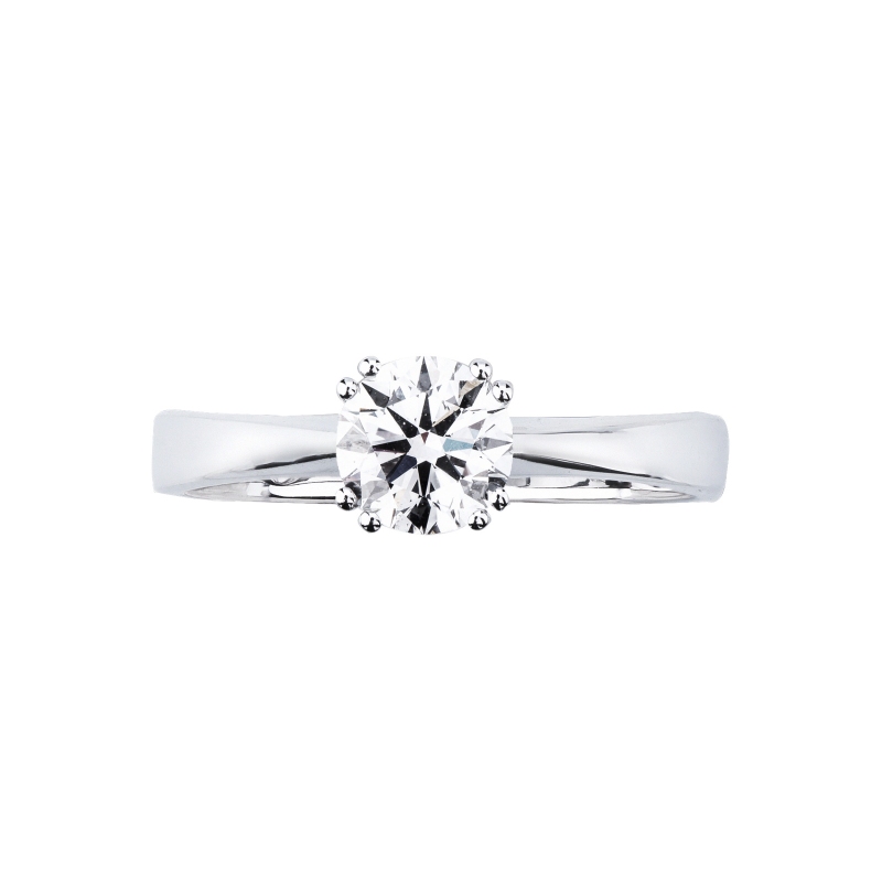 Solitaire ring in white gold 18k with diamond, 0,90 ct Solitaire ring in white gold 18k with diamond, 0,90 ct