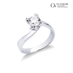 Solitaire 0,90 ct diamond ring, Valentino Model
