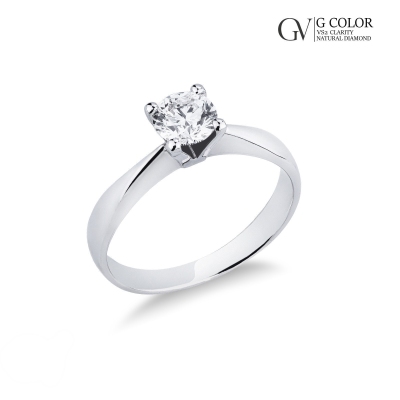 4 claw solitaire diamond ring, 1.00 ct