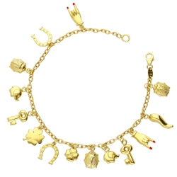 Lucky charms bracelet in yellow gold 18k