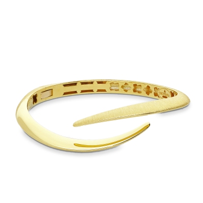 TOI et MOI rigid bracelet in yellow gold 18k satin and glossy