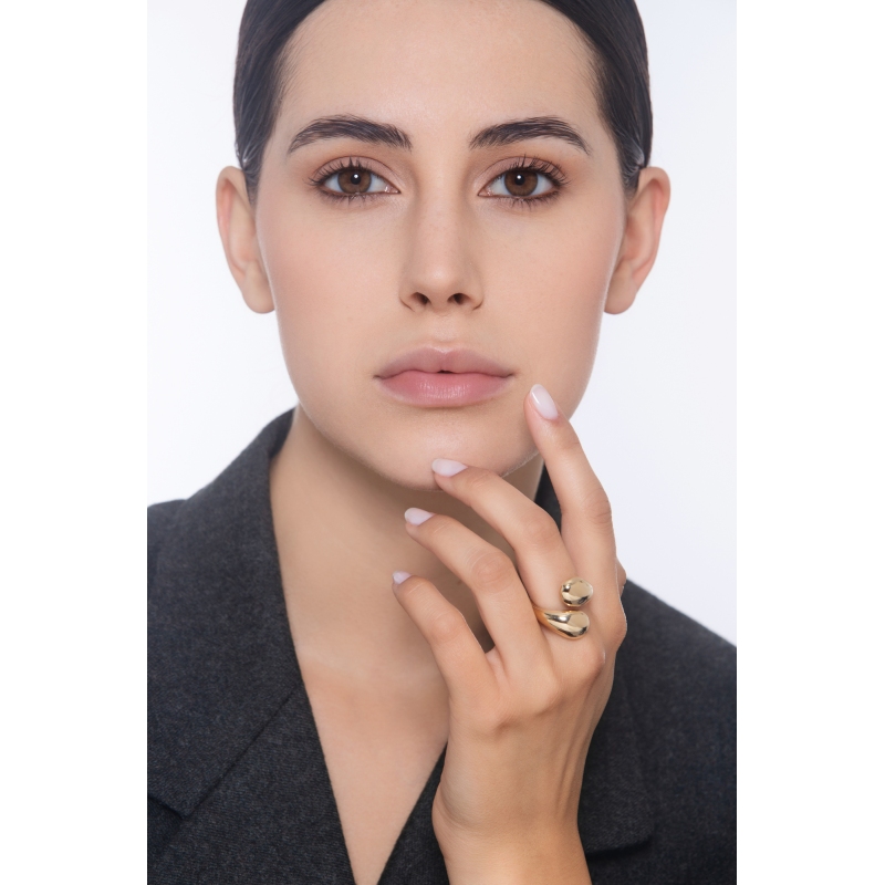 TOI et MOI chunky ring in yellow gold 18k