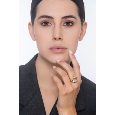 TOI et MOI chunky ring in yellow gold 18k