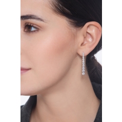 750 white gold tennis earrings 2