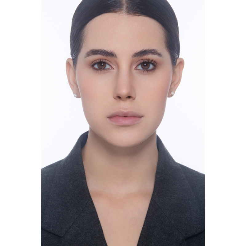 18k white gold GIA diamond studs