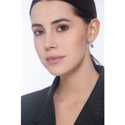 750 white gold aquamarine and diamond earrings