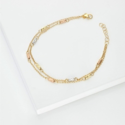 Bracelet woman in 750 yellow, white and rosegold