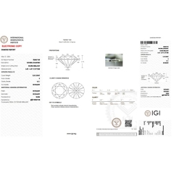 IGI Certified Diamond   CT 1.03  E  VS 1 2