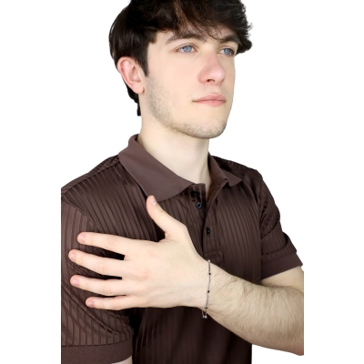 Bracelet in white gold 18k with 8 black diamonds burnished tips, 20 cm